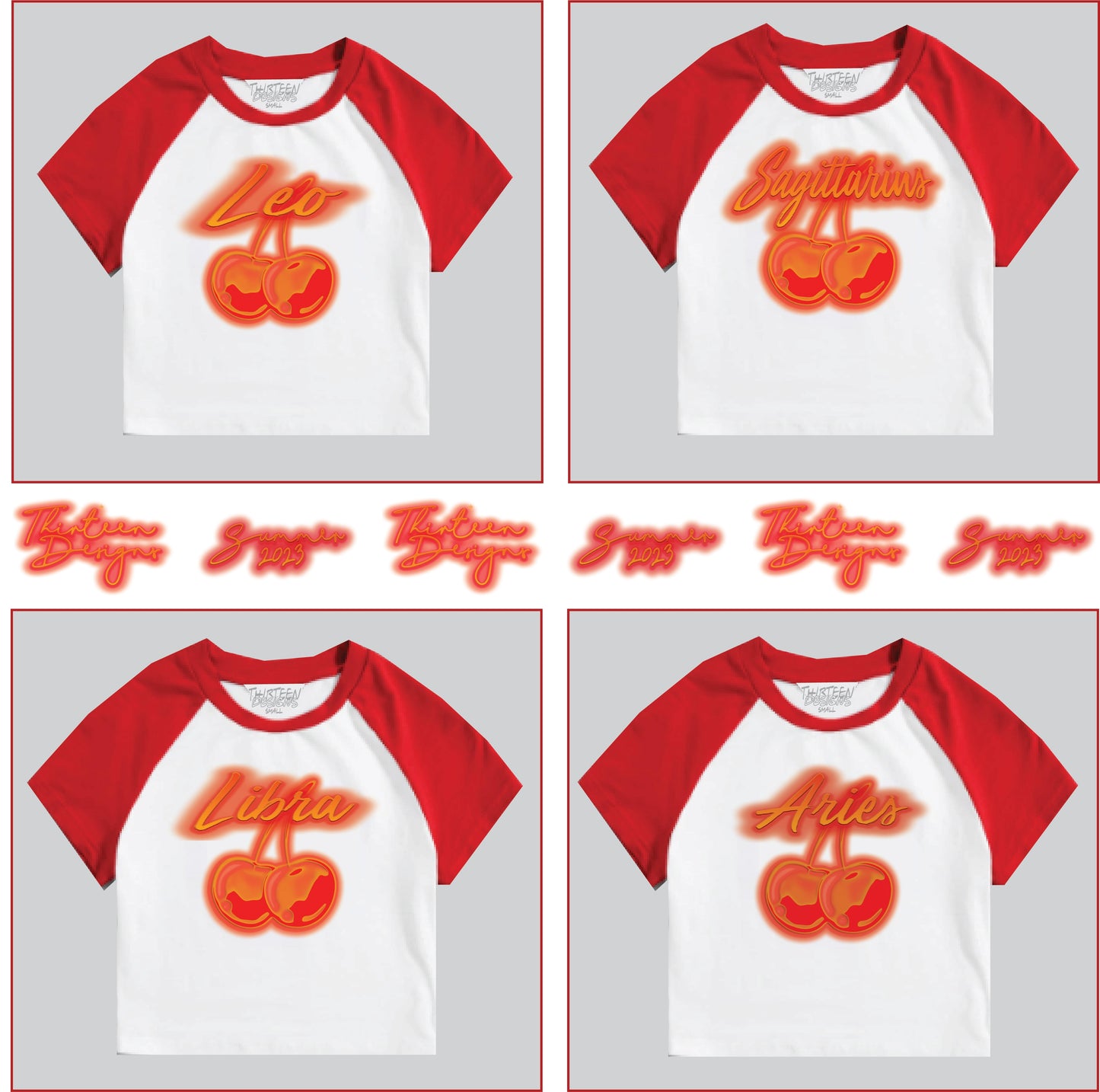 ZODIAC CROP TOP - RED